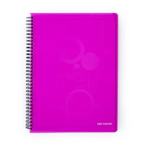 Doppeldrahtblock A4 PP NEO COLORI rosa